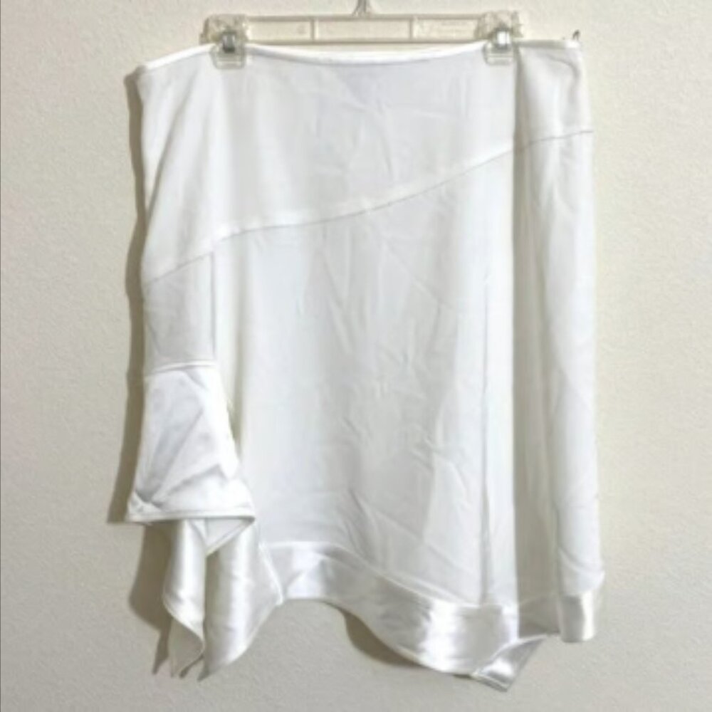 NWOT DKNY Asymmetric Paneled Skirt w Satin Trims Women's Size 14